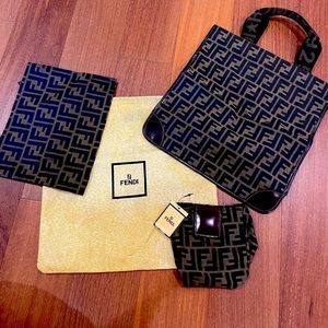 Authentic Fendi Tote, makeup bags